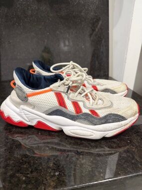 adidas White Red Orange Athletic Sneakers